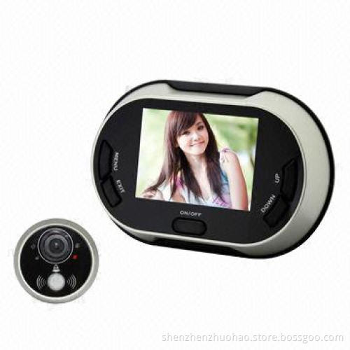 3.5-inch Color Display Auto-take Photo LCD Digital Door Viewer with 12mm Diameter, 300,000P Sensor